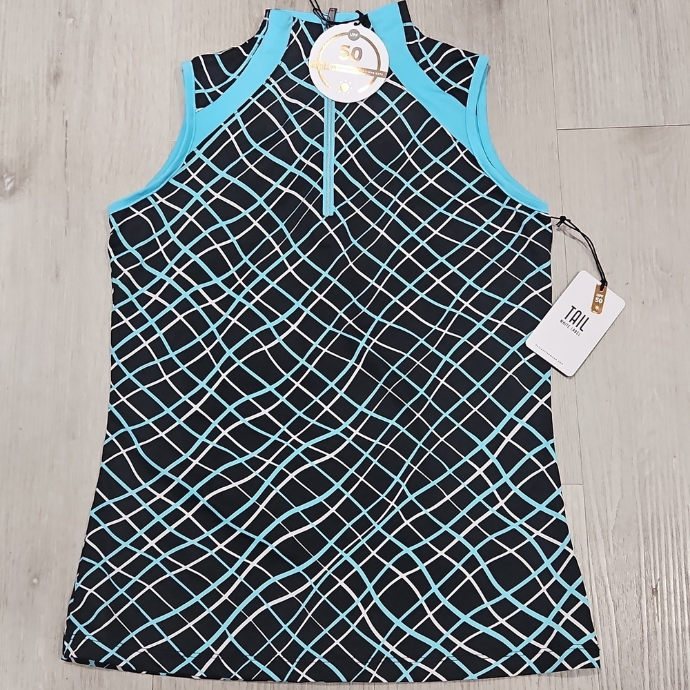 Tail White Label UPF50 XS Funnel Top With Chest Inserts Brand New With Tags